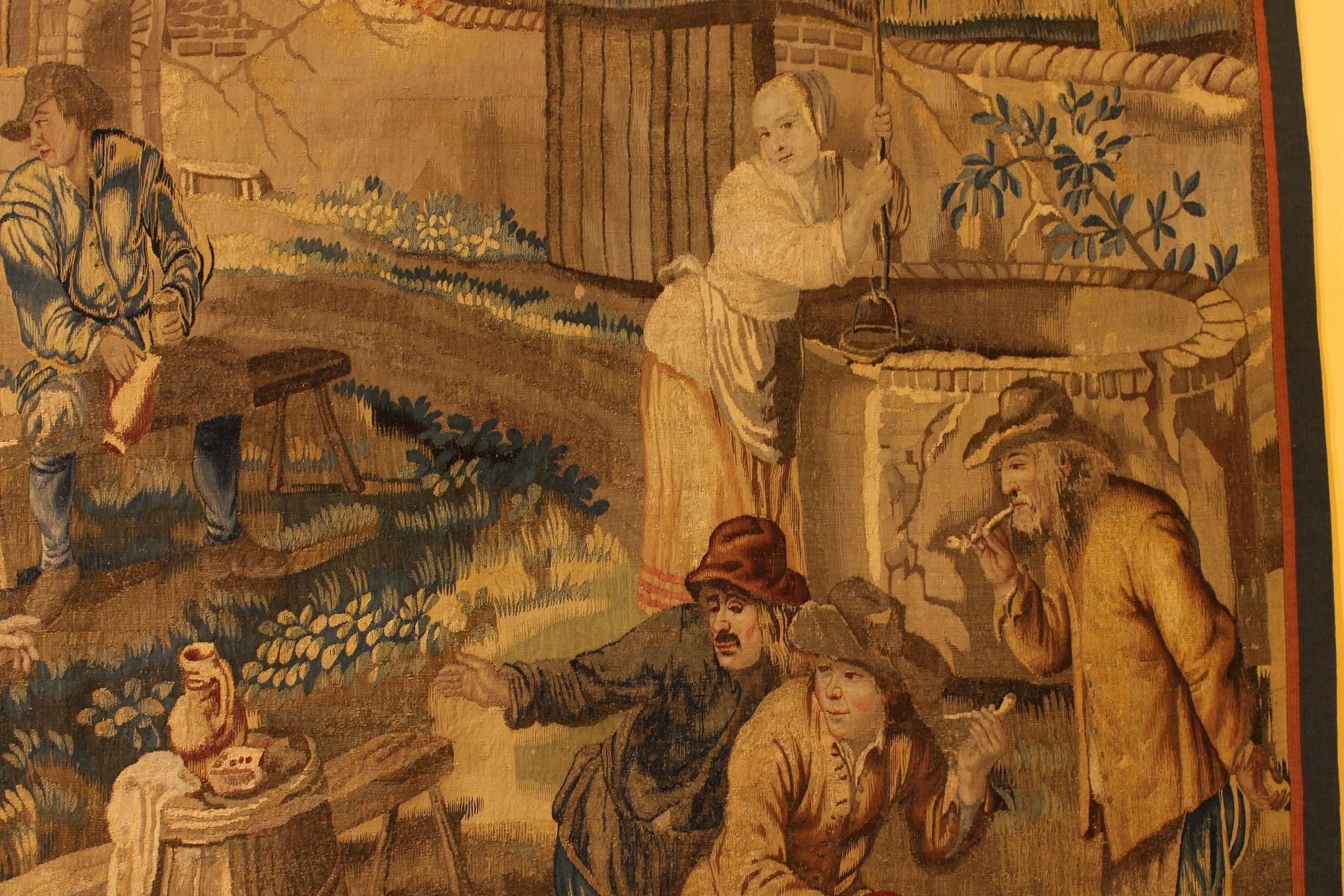 Brussels Tapestry After Teniers, circa 1700 For Sale 6