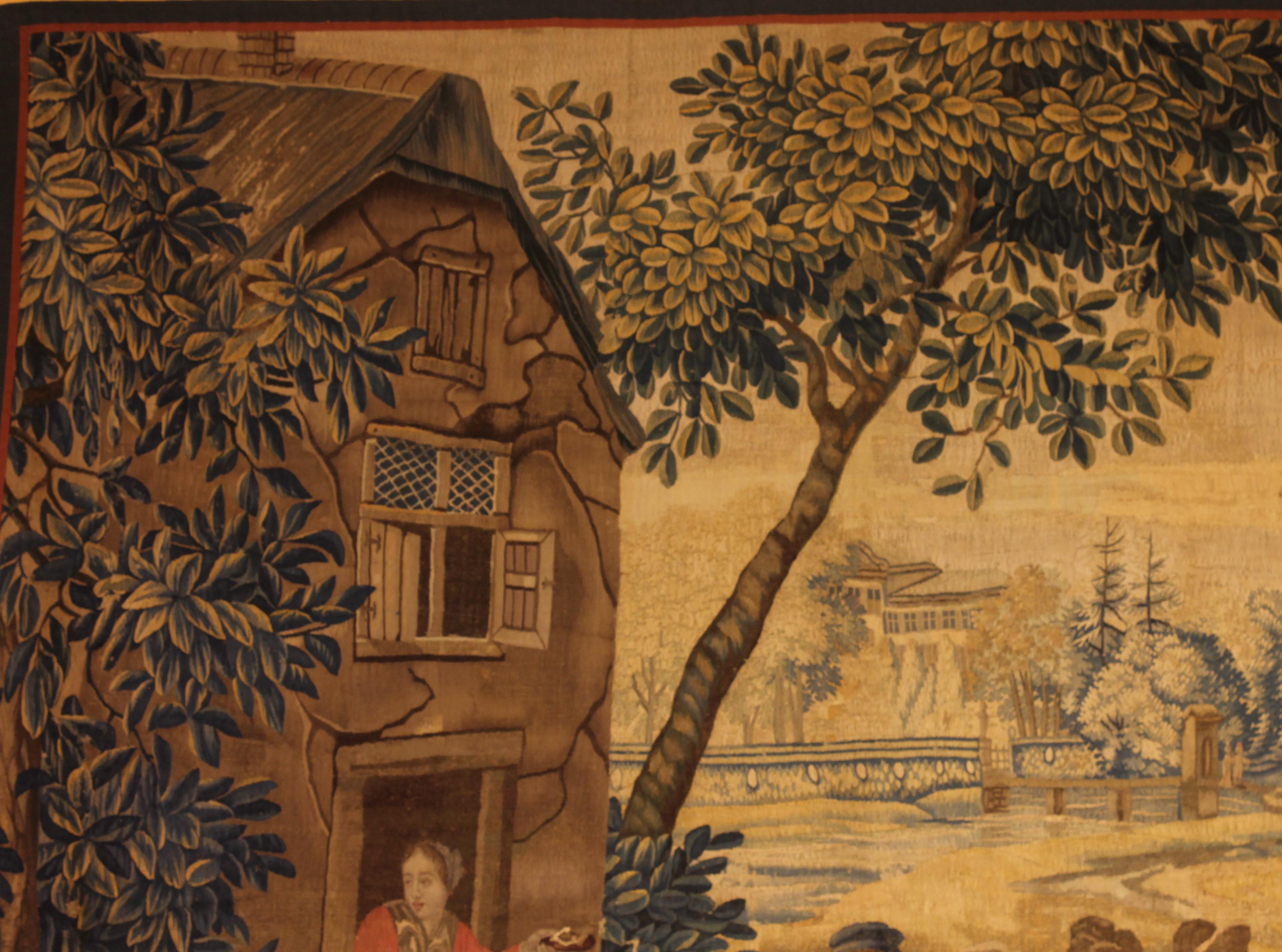 Brussels Tapestry After Teniers, circa 1700 For Sale 1