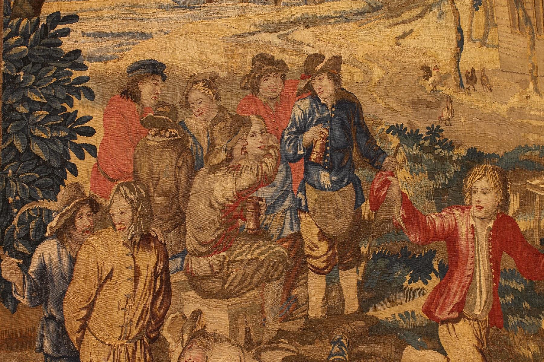 Brussels Tapestry After Teniers, circa 1700 For Sale 2