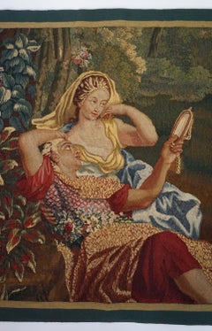 Brussels Tapestry Fragment, Venus and Adonis with Cupid, circa 1710