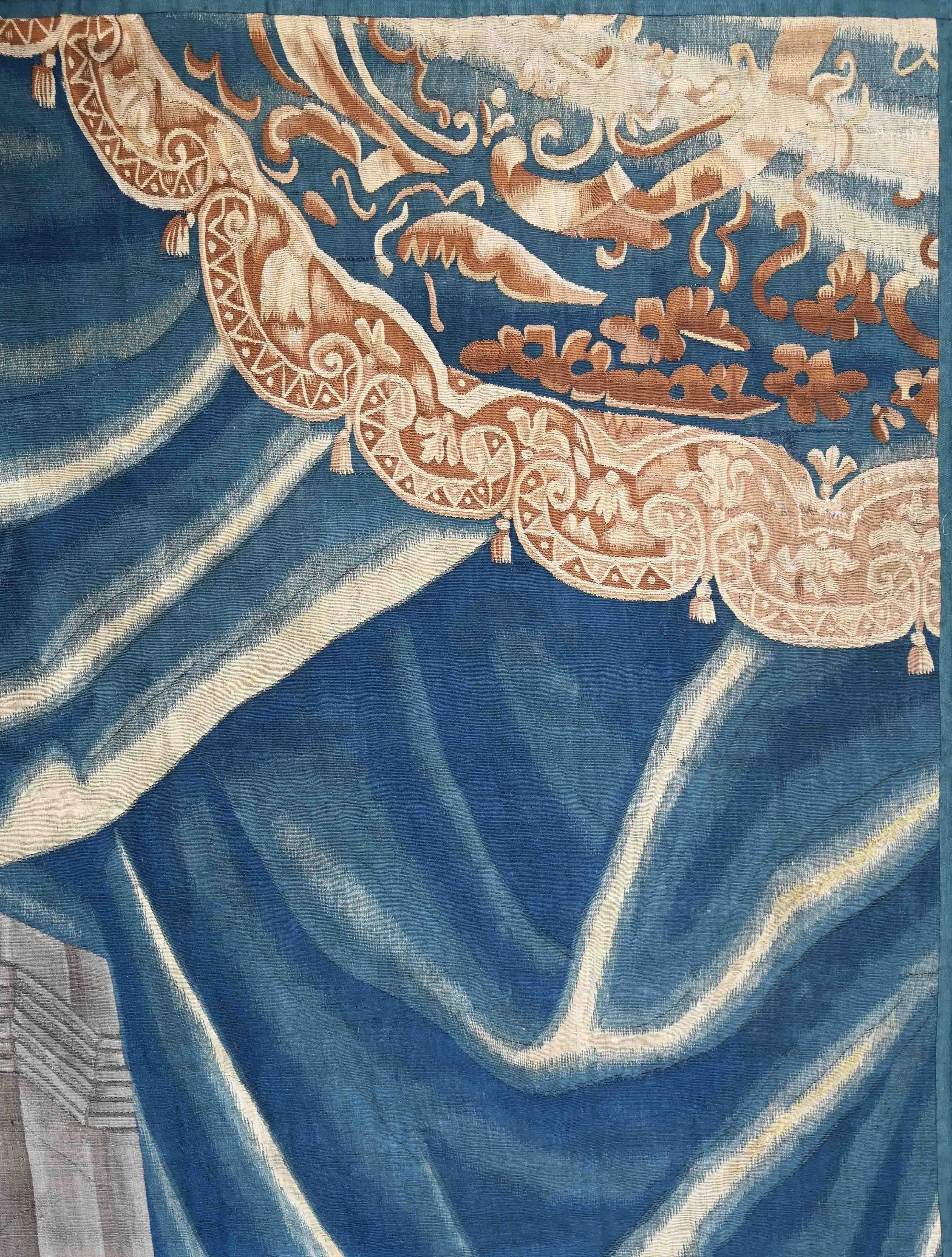 Tapiz de Bruselas Finales del Siglo XVII - Escena de Lección de Música - L1m50xh2m67 - N° 1397 en Excelente estado para la venta en Paris, FR