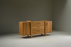 Brustalist oak sideboard, Belgium.