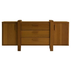 Brustalist oak sideboard, Belgium.