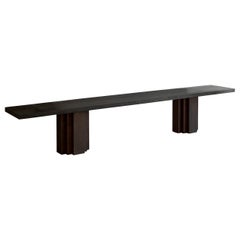 Brut 220 European Dark Oak Rectangular Bench by Mokko Amsterdam