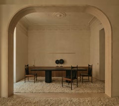 Brut Dining Table by Mokko Amsterdam, Solid Black European Oak, Customizable