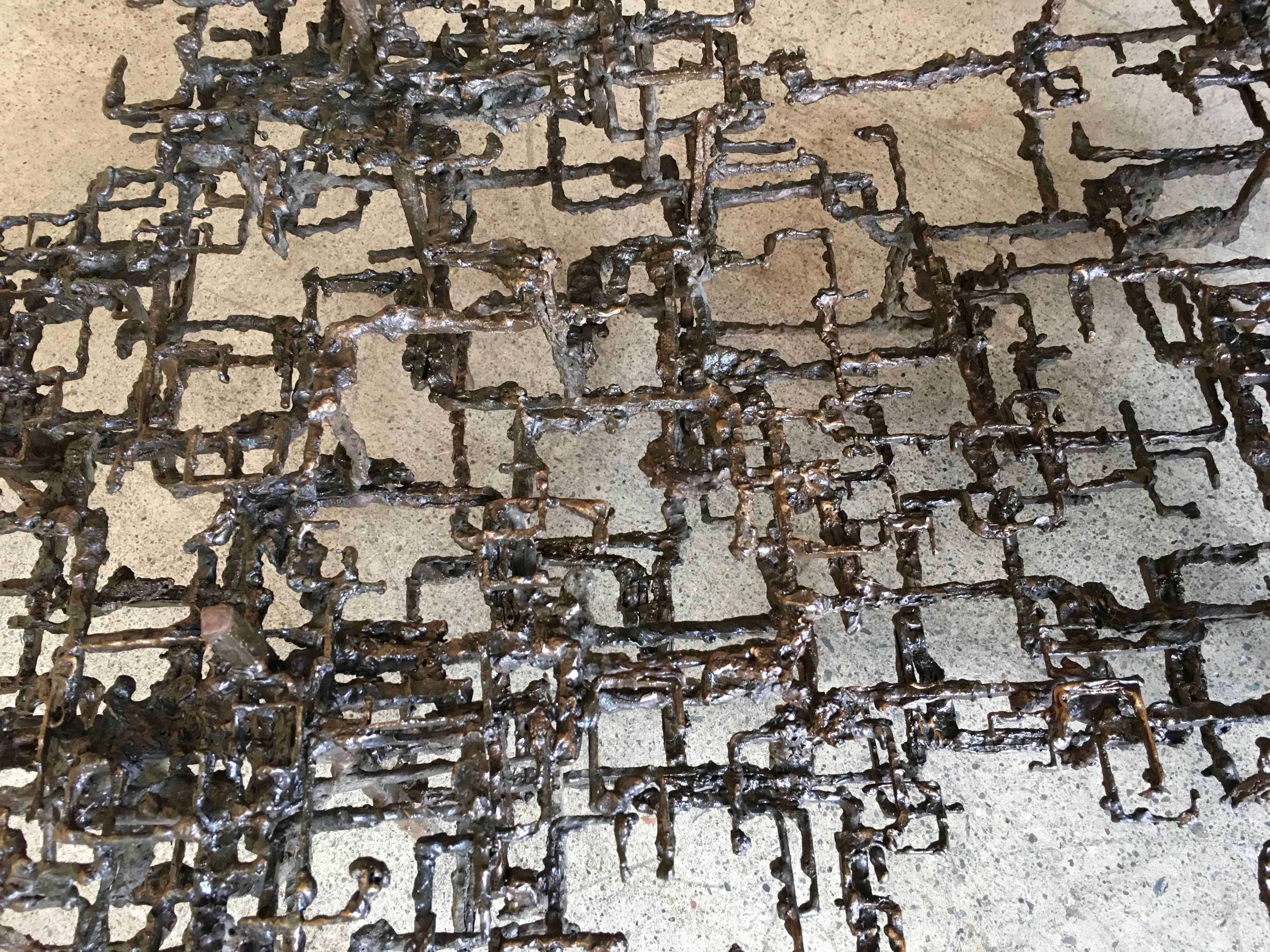 Américain Table basse abstraite brutaliste de l'artiste Daniel Gluck