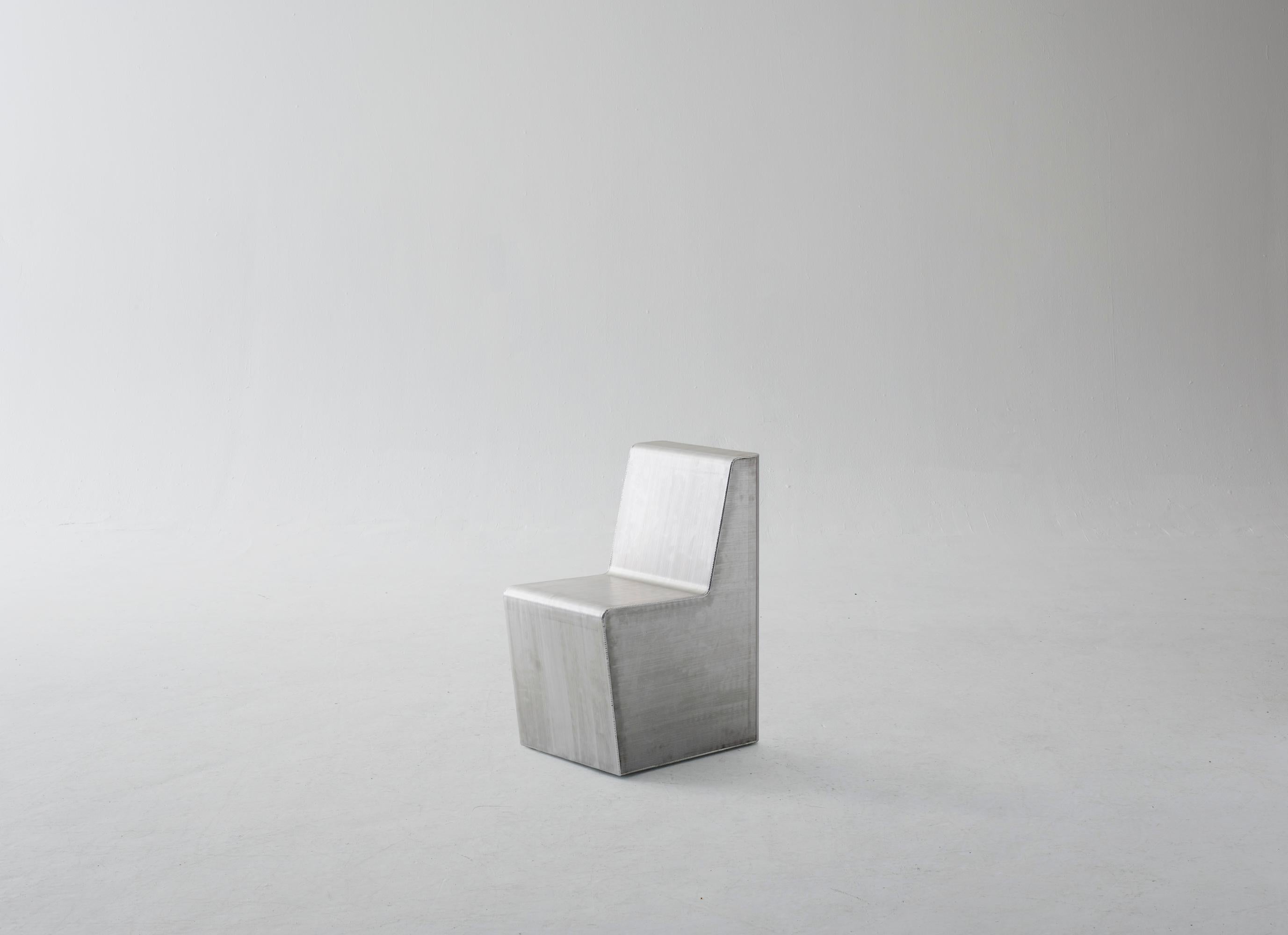 Brutal Chair by Alexander Lotersztain
Limited Edition.
Dimensions: D 77,6 x W 42 x H 78,7 cm.
Materials: 70% recycled aluiminium.

Alexander Lotersztain is an award-winning designer known for his unique conceptual design approach to a diverse range