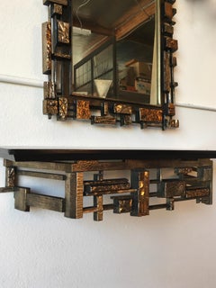 Brutal Mirror and Console Table by Syroco