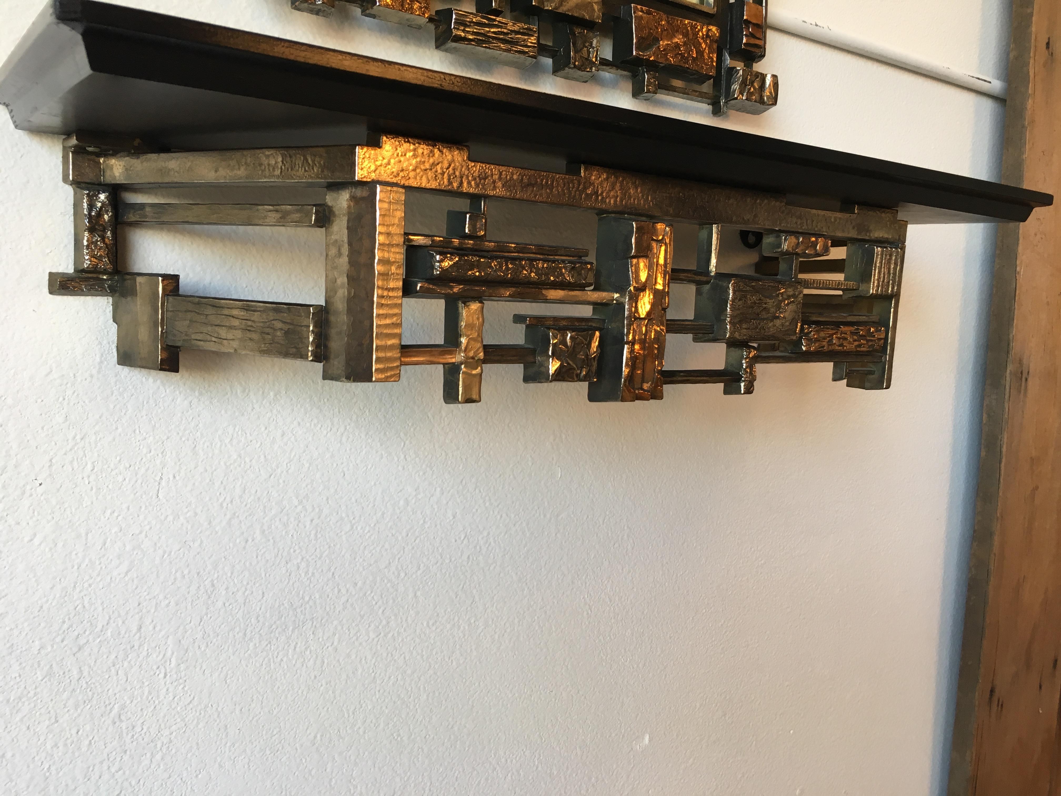 Resin Brutal Mirror and Console Table by Syroco