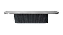 Contemporary XL Outdoor Concrete Table In Black/Grey Finish