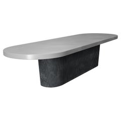Contemporary XL Outdoor Concrete Table In Black/Grey Finish