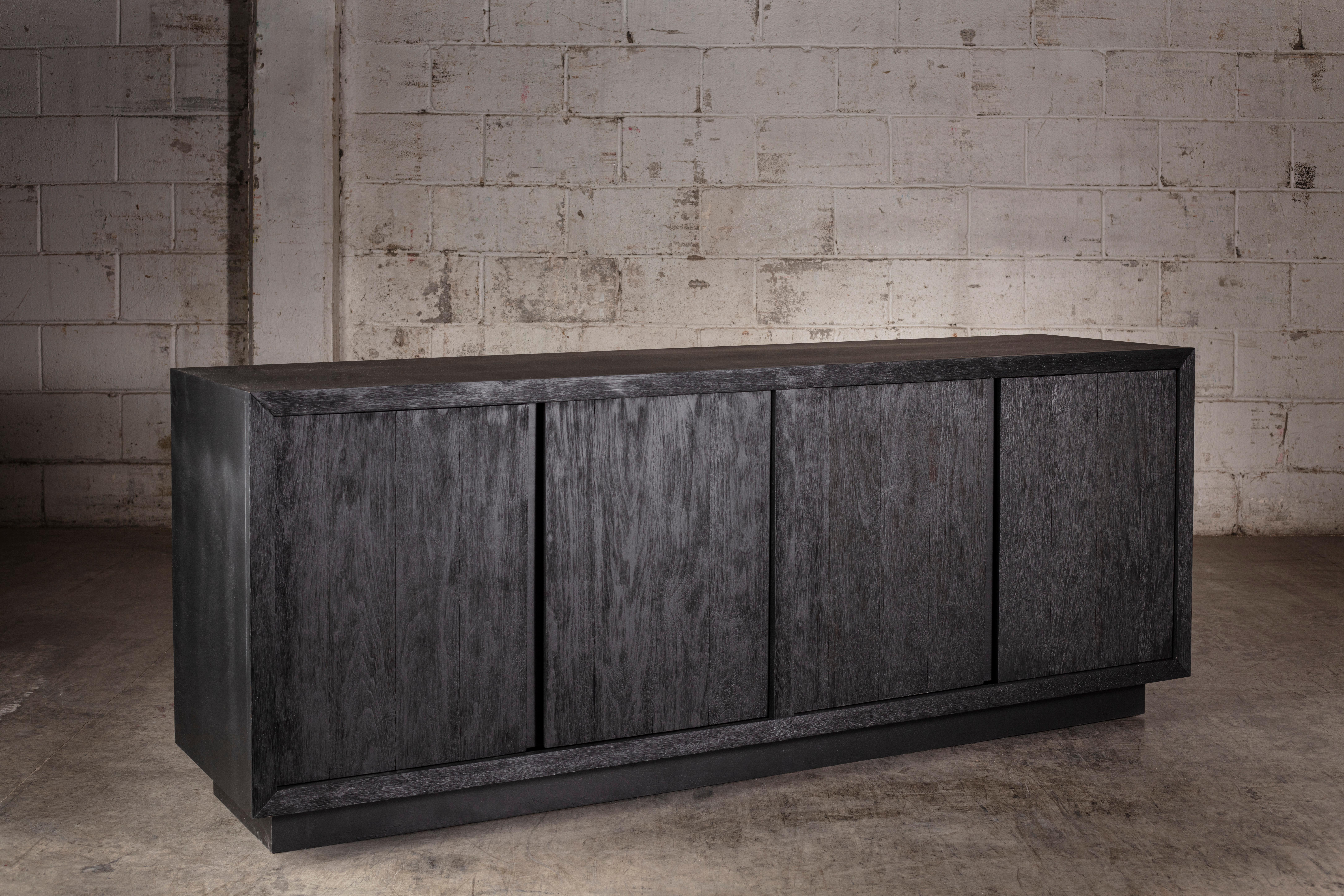 Other Brutal Oak Sideboard in Solid Black Oak by No Age Studio For Sale
