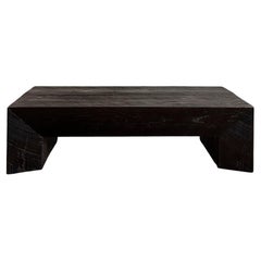 Brutal Rectangular Coffee Table in Hand-Carved Solid Oak by No Age Studio