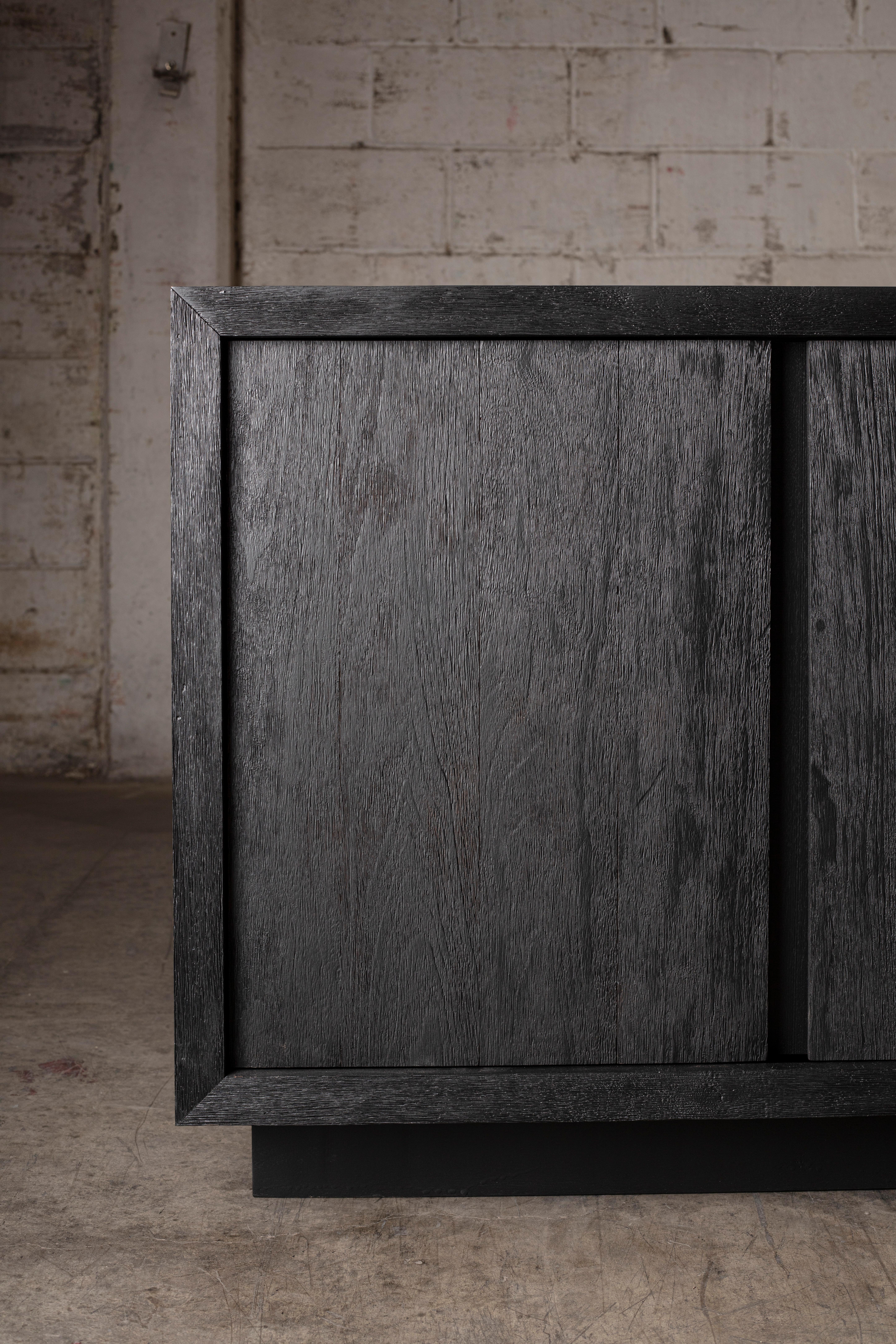 black solid wood sideboard