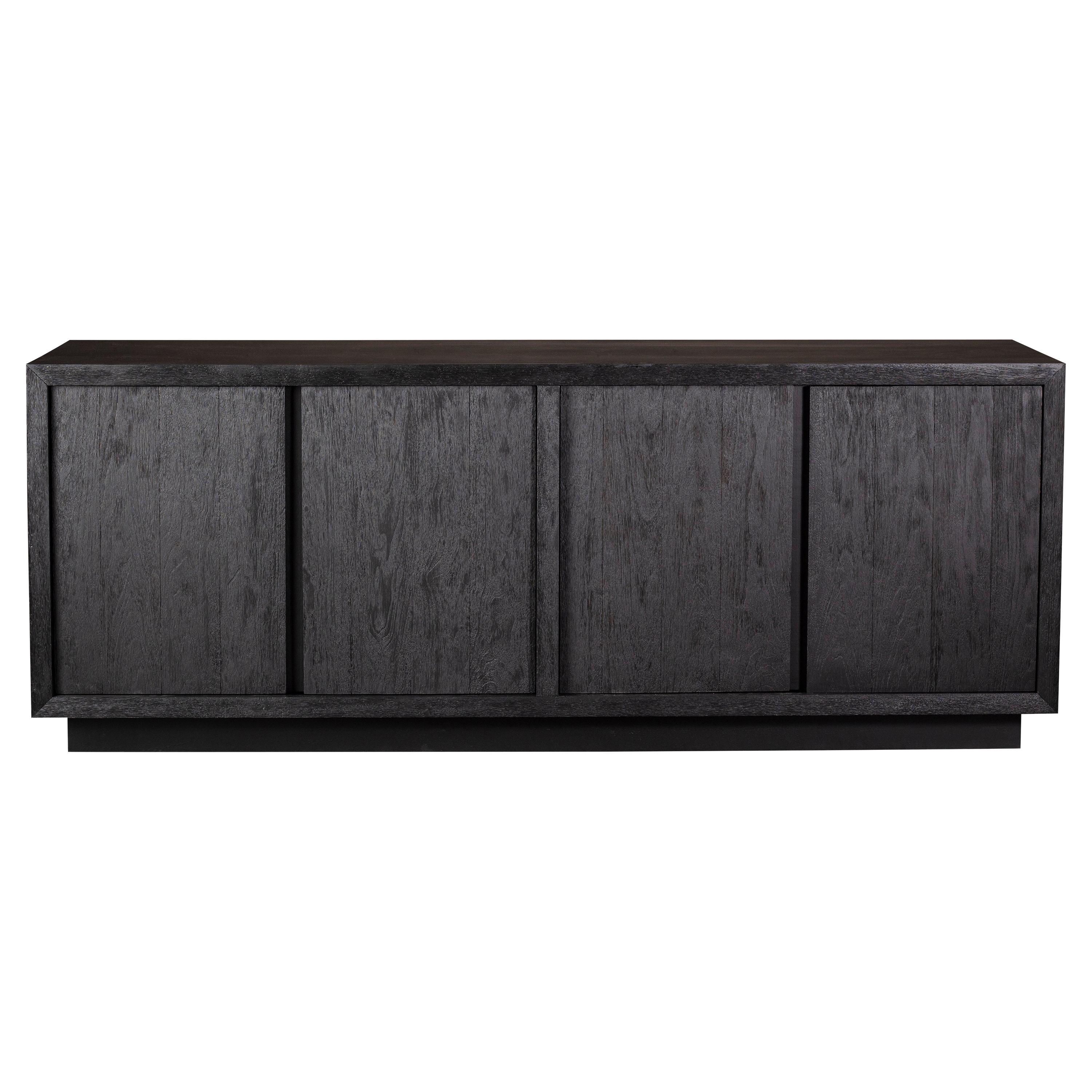 Brutal Black Oak Sideboard For Sale at 1stDibs | black textured sideboard,  dark oak sideboards, black and oak sideboard