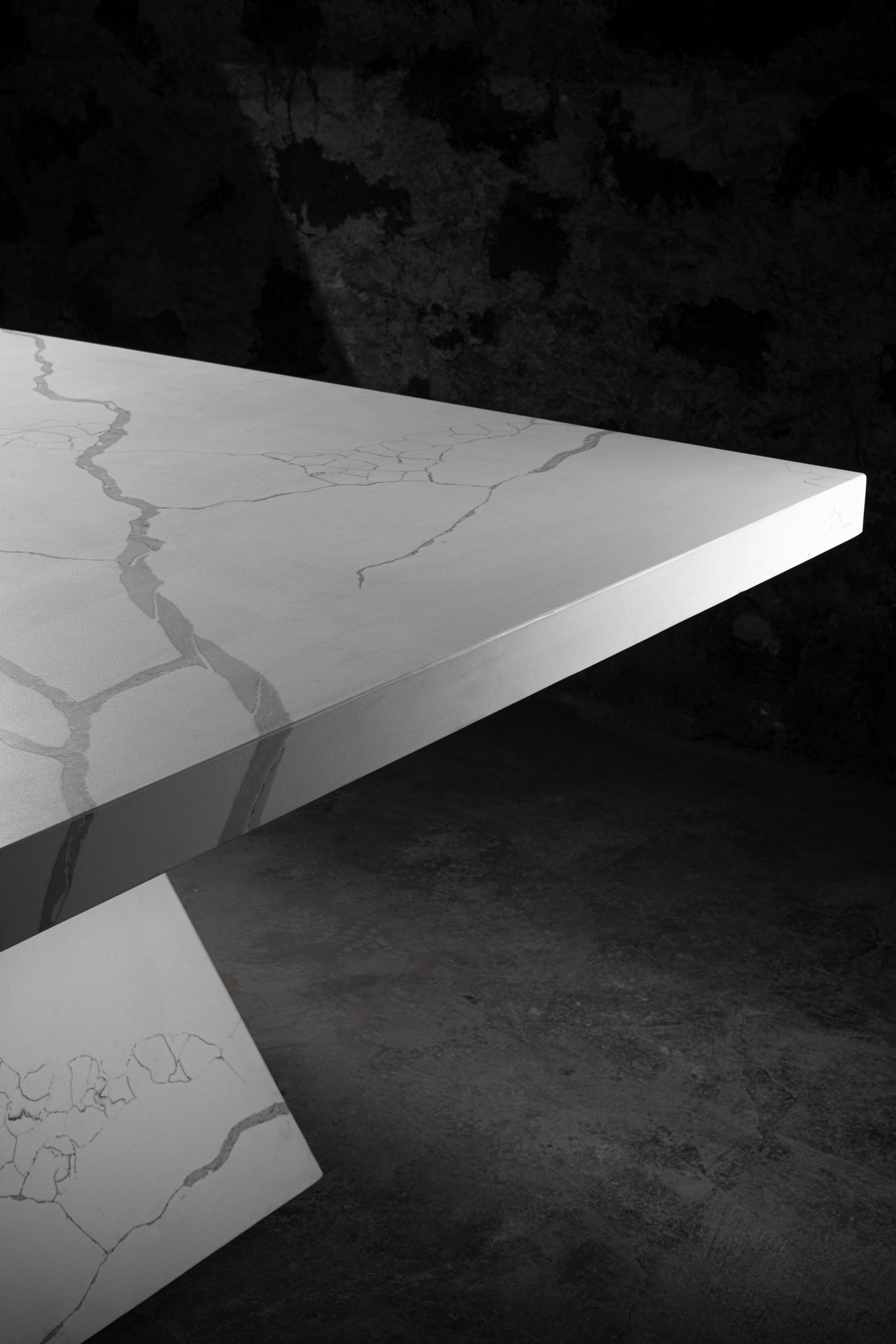 Post-Modern Brutal Stone Dining Table  For Sale