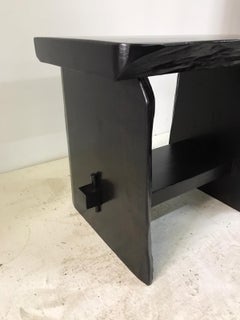 In the Taste of Alexandre Noll Live Edge Blackened Side Tables/ Benches