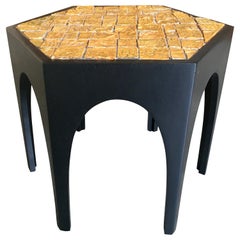 Brutal Tile Top Side Table
