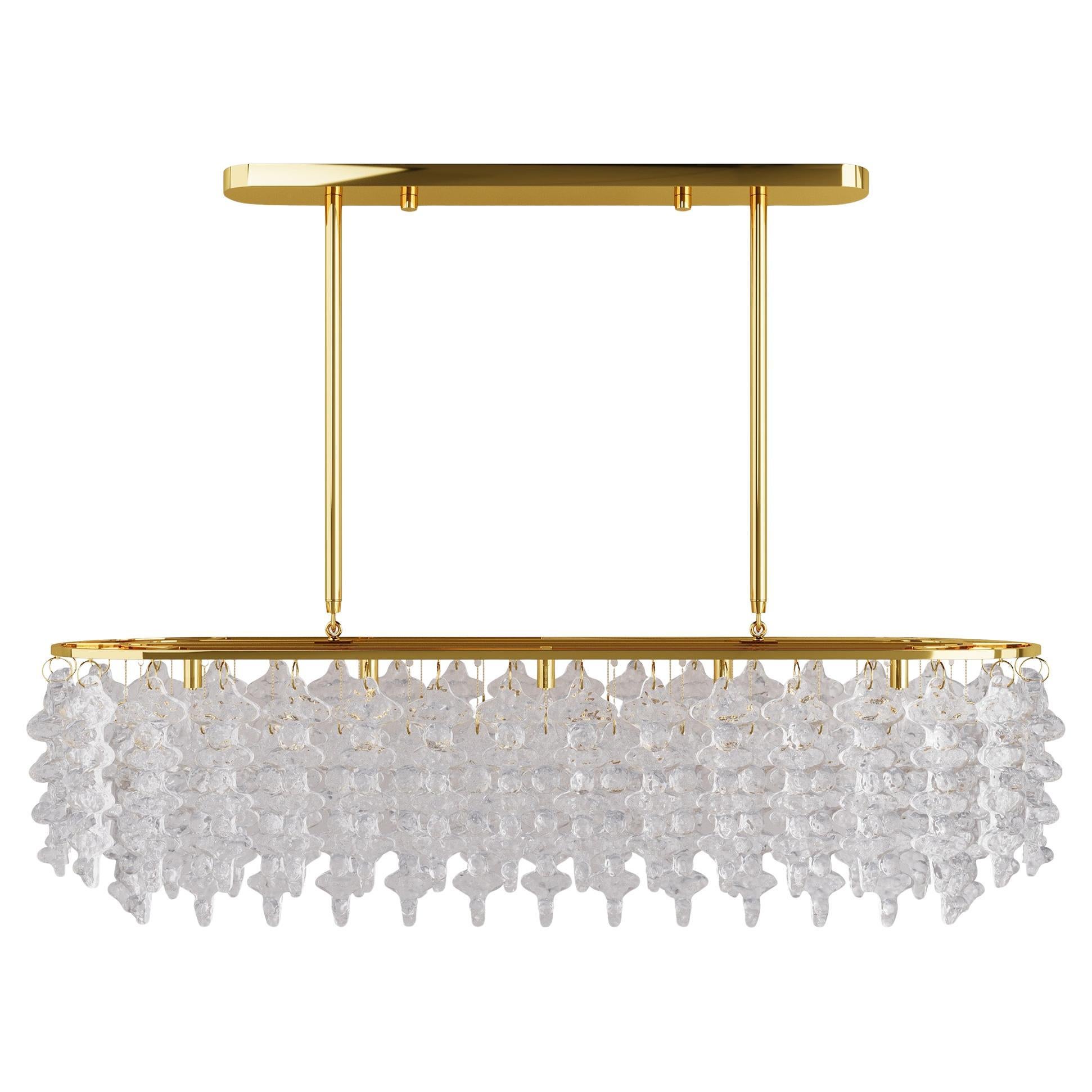 BRUTALE Venetian Glass Dining Chandelier By LUXE