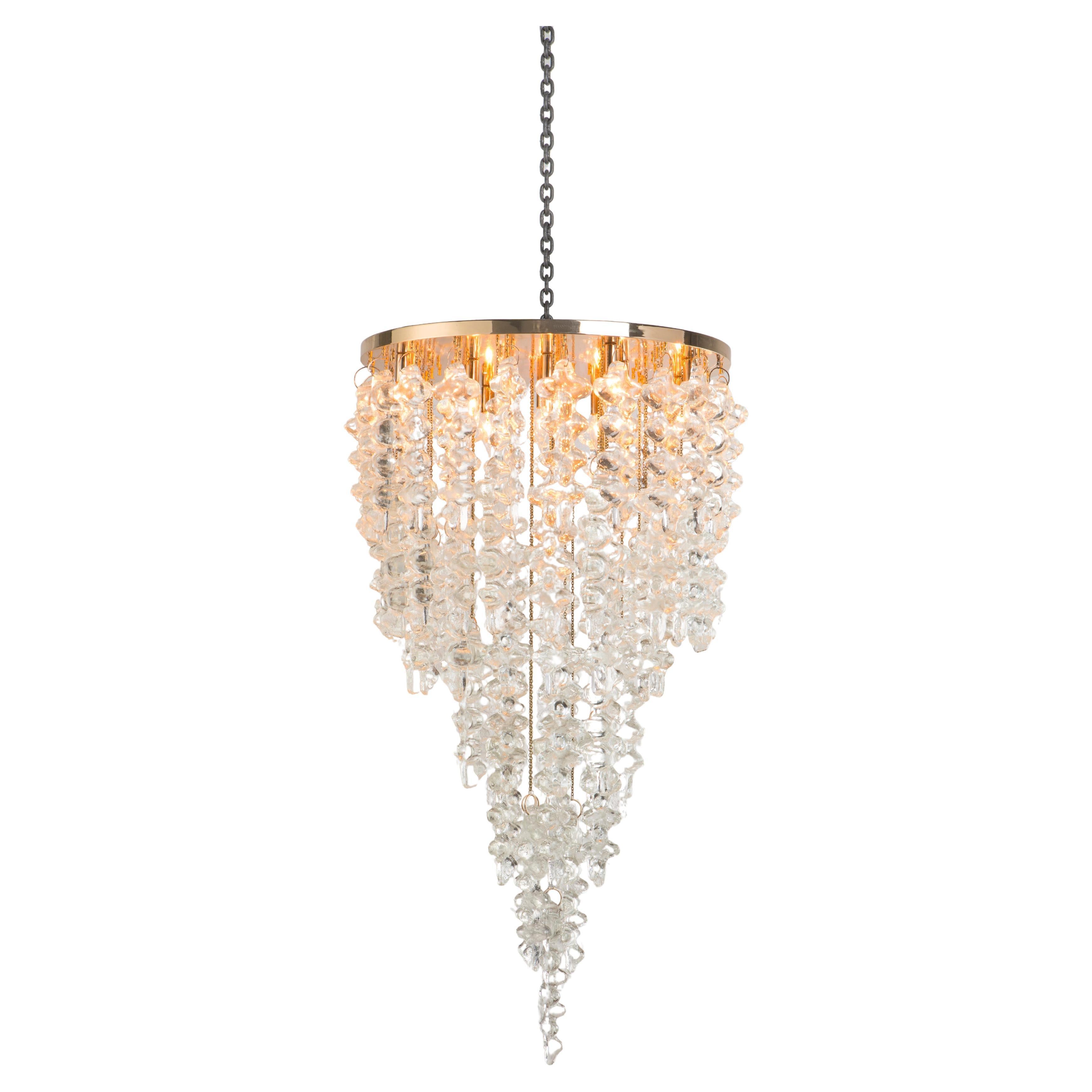 BRUTALE Round Venetian Glass Chandelier By LUXE