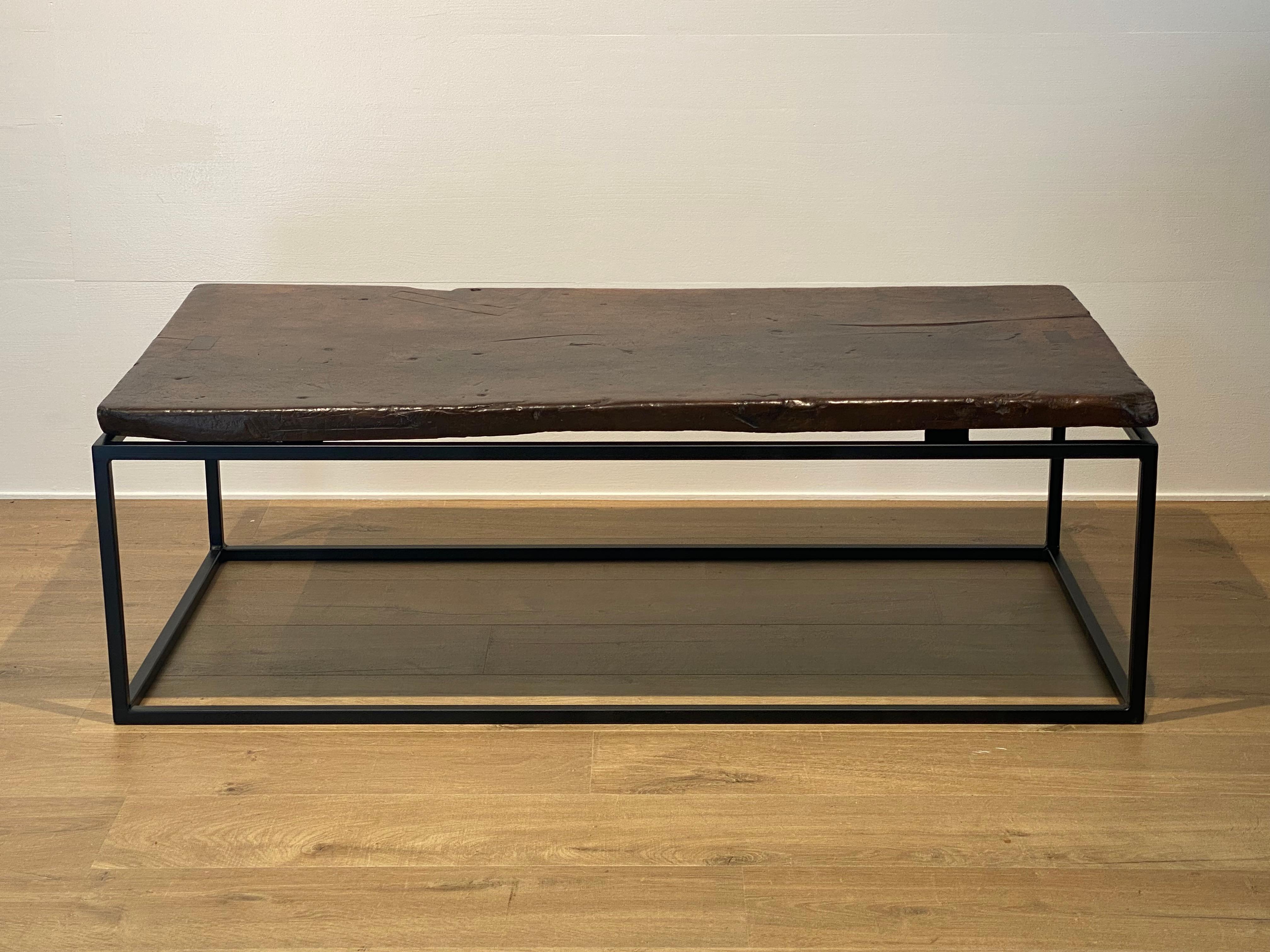 Spanish Brutalis, Modern Wooden Coffee Table For Sale