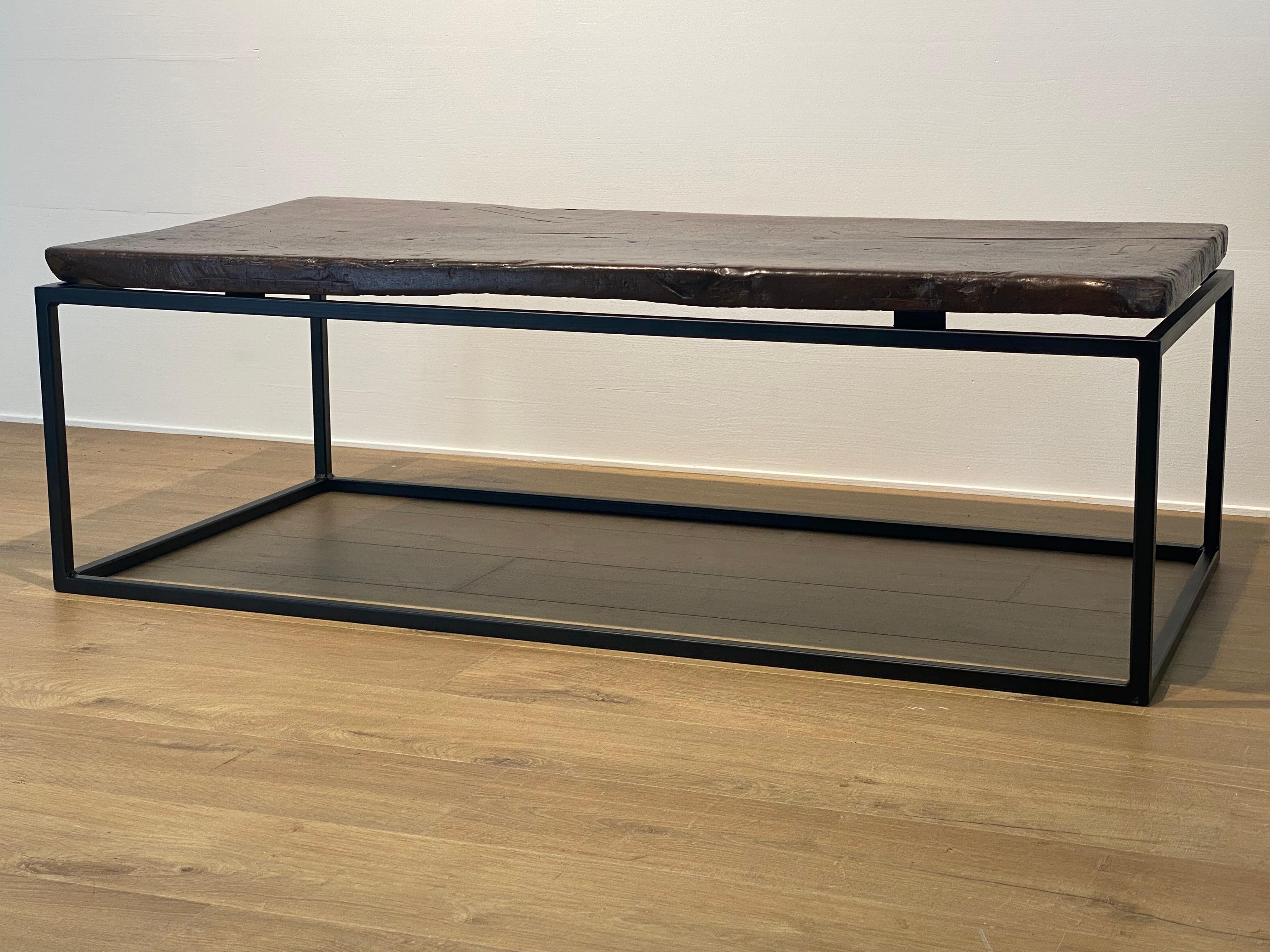 Contemporary Brutalis, Modern Wooden Coffee Table For Sale
