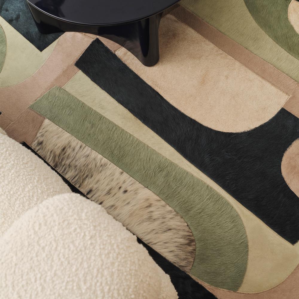 Alfombra Brutalista, Moderna Geométrica Personalizable Verde, Azul Marino, Topo XXLarge en venta 2