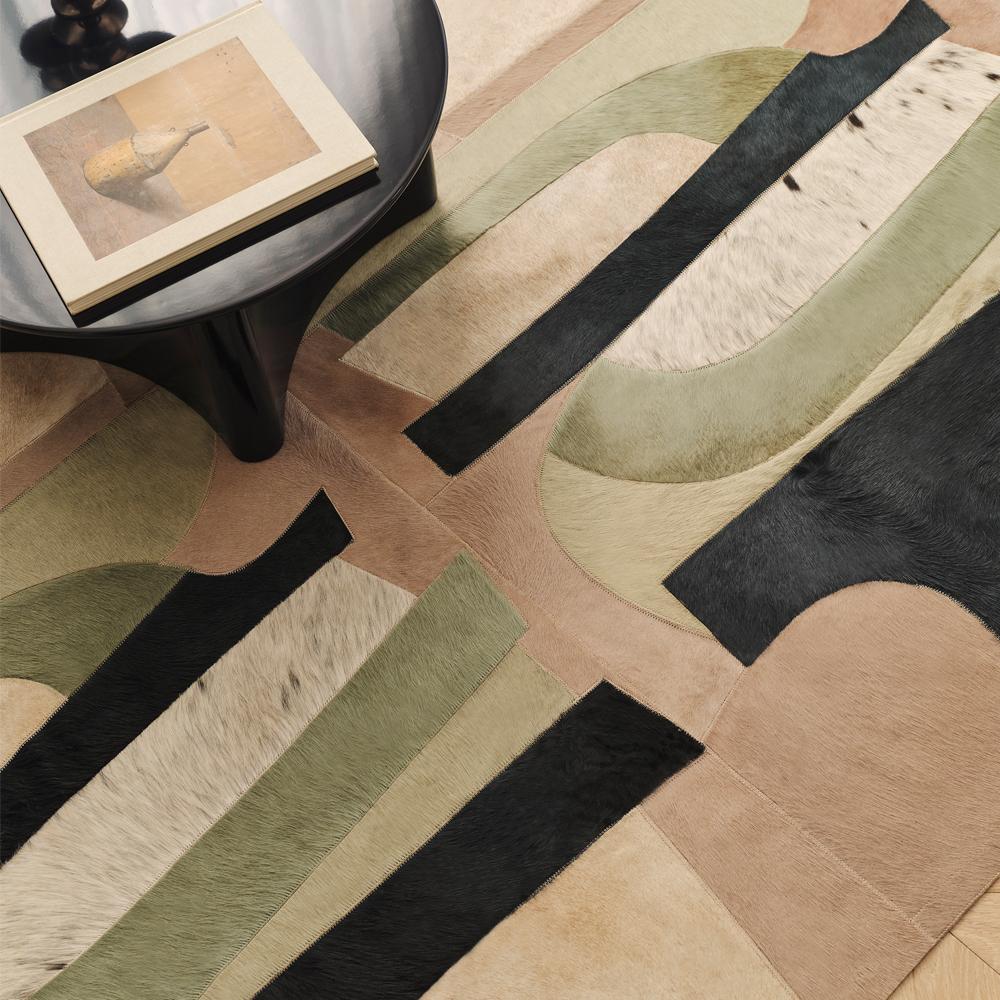 Alfombra Brutalista, Moderna Geométrica Personalizable Verde, Azul Marino, Topo XXLarge en venta 3