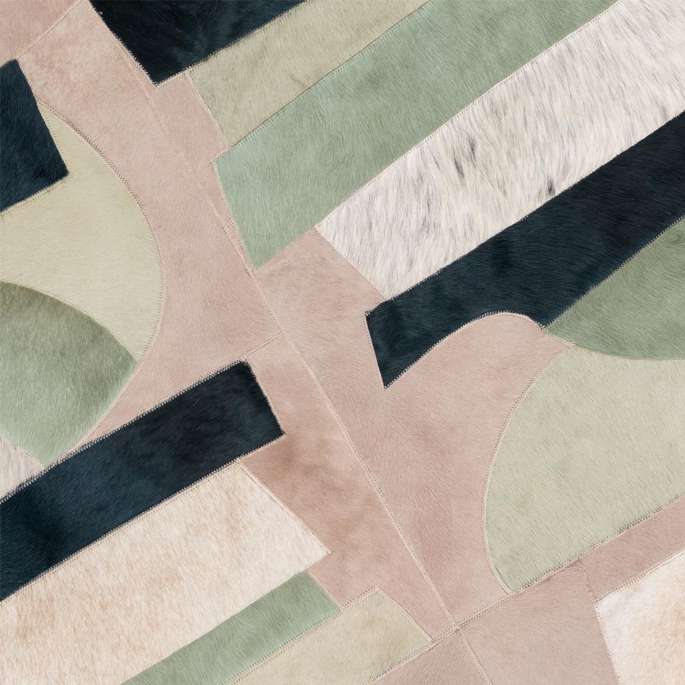 Alfombra Brutalista, Moderna Geométrica Personalizable Verde, Azul Marino, Topo XXLarge en venta 4