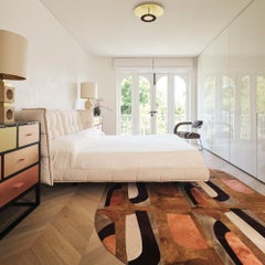 Brutalist, Modern Geometric Customizable Caramel, Apricot, Tan Rug Large