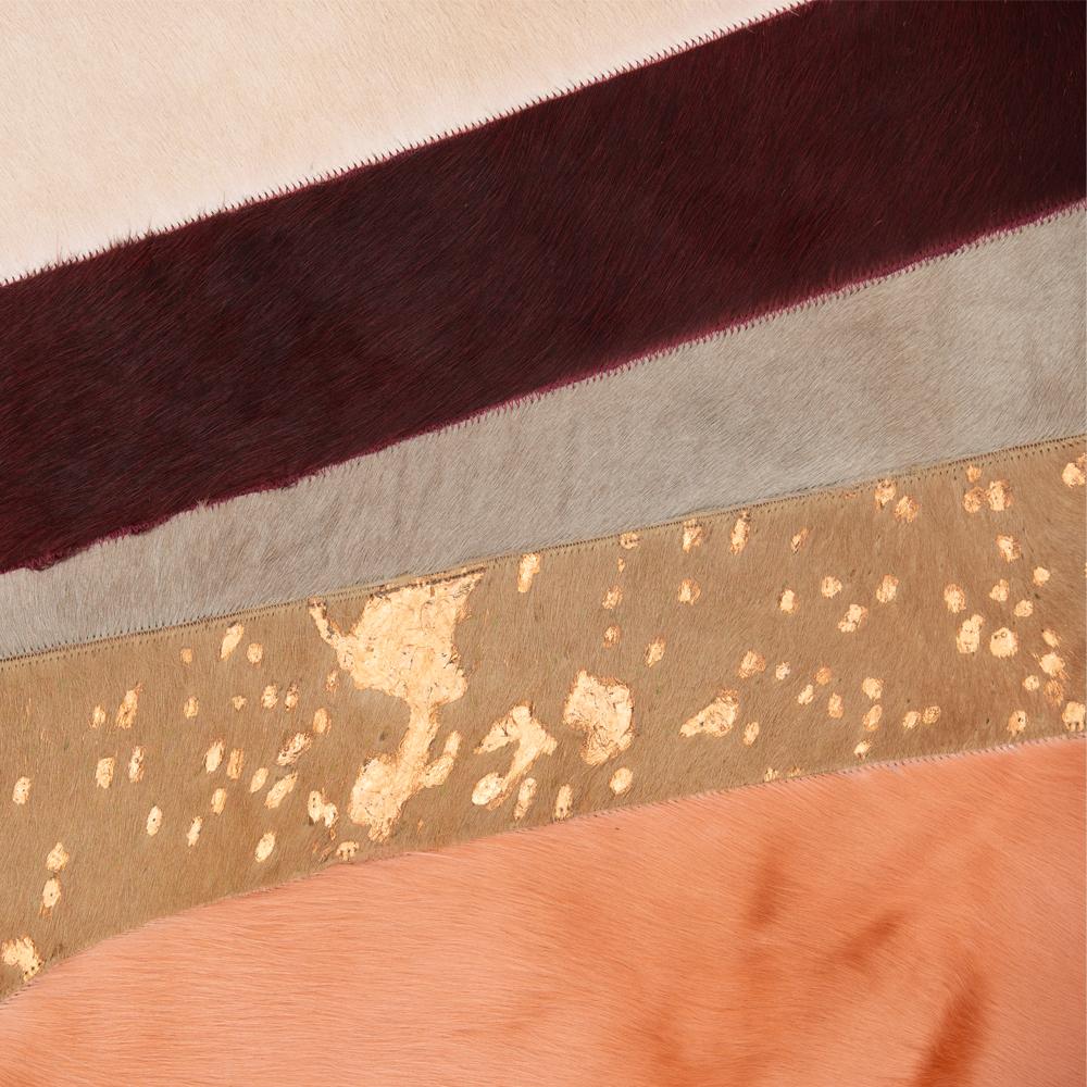 Brutalist, Modern Geometric Customizable Caramel, Apricot, Tan Rug Small In New Condition For Sale In Charlotte, NC