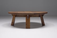 Brutalism Round Coffee Table, the Netherlands, Wabi-Sabi Inspired, 1970's