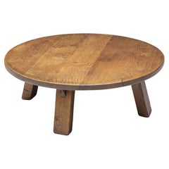 Brutalism Round Coffee Table, the Netherlands, Wabi-Sabi Inspired, 1970's