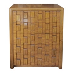 Commode brutaliste en noyer des années 1960 - Commode