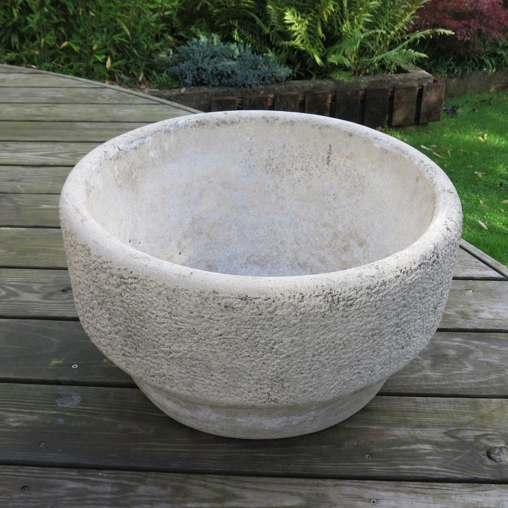 British Brutalist 1970s Concrete Planter Plant Pot by Willow Lodge Crafts Glos