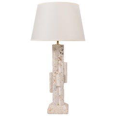 Brutalist 1970s Stone Lamp