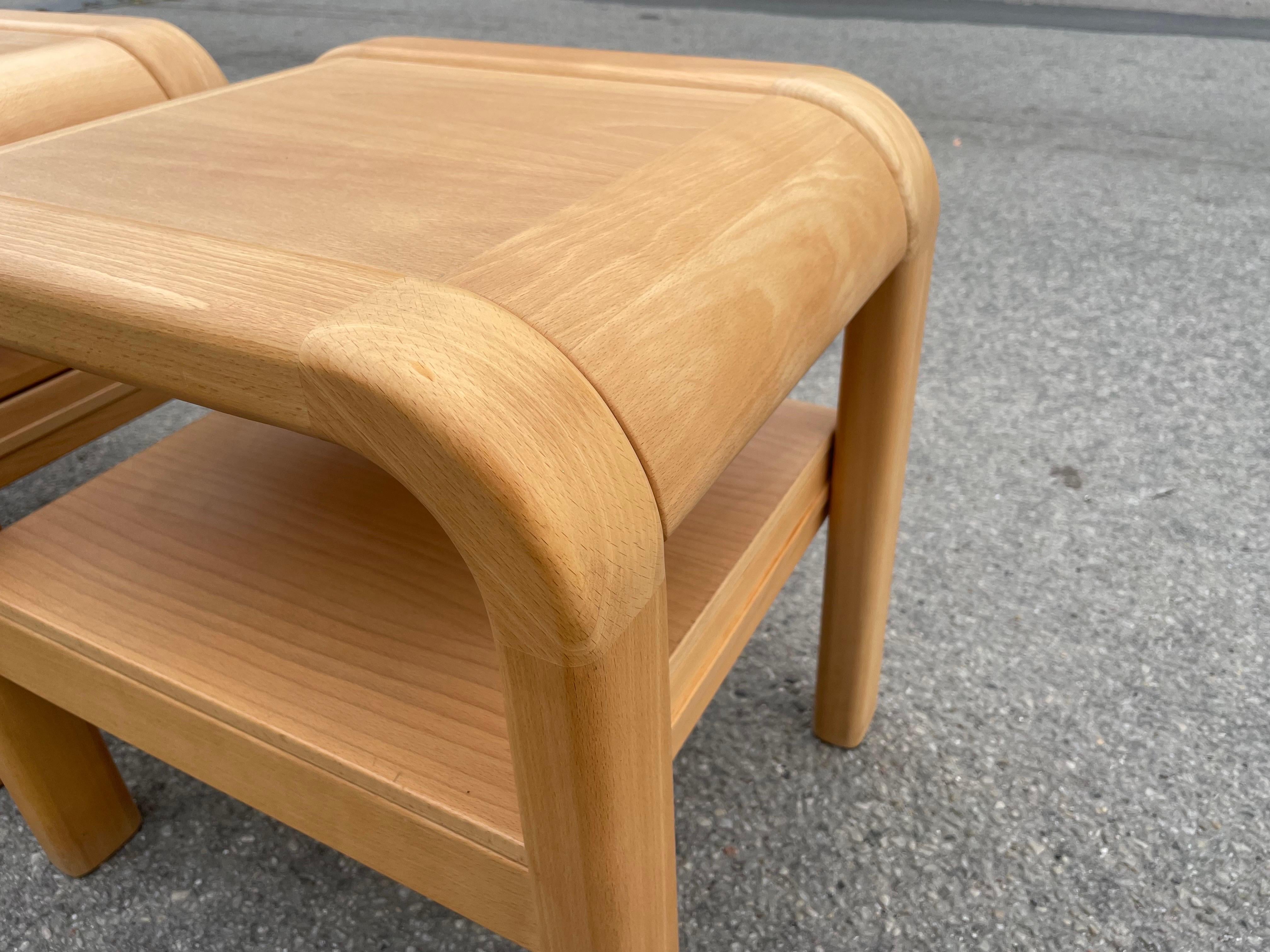 Brutalist 1990´s Night stands from Dansh designer Villy Nørgaard, modern simple. In Good Condition For Sale In Copenhagen, DK
