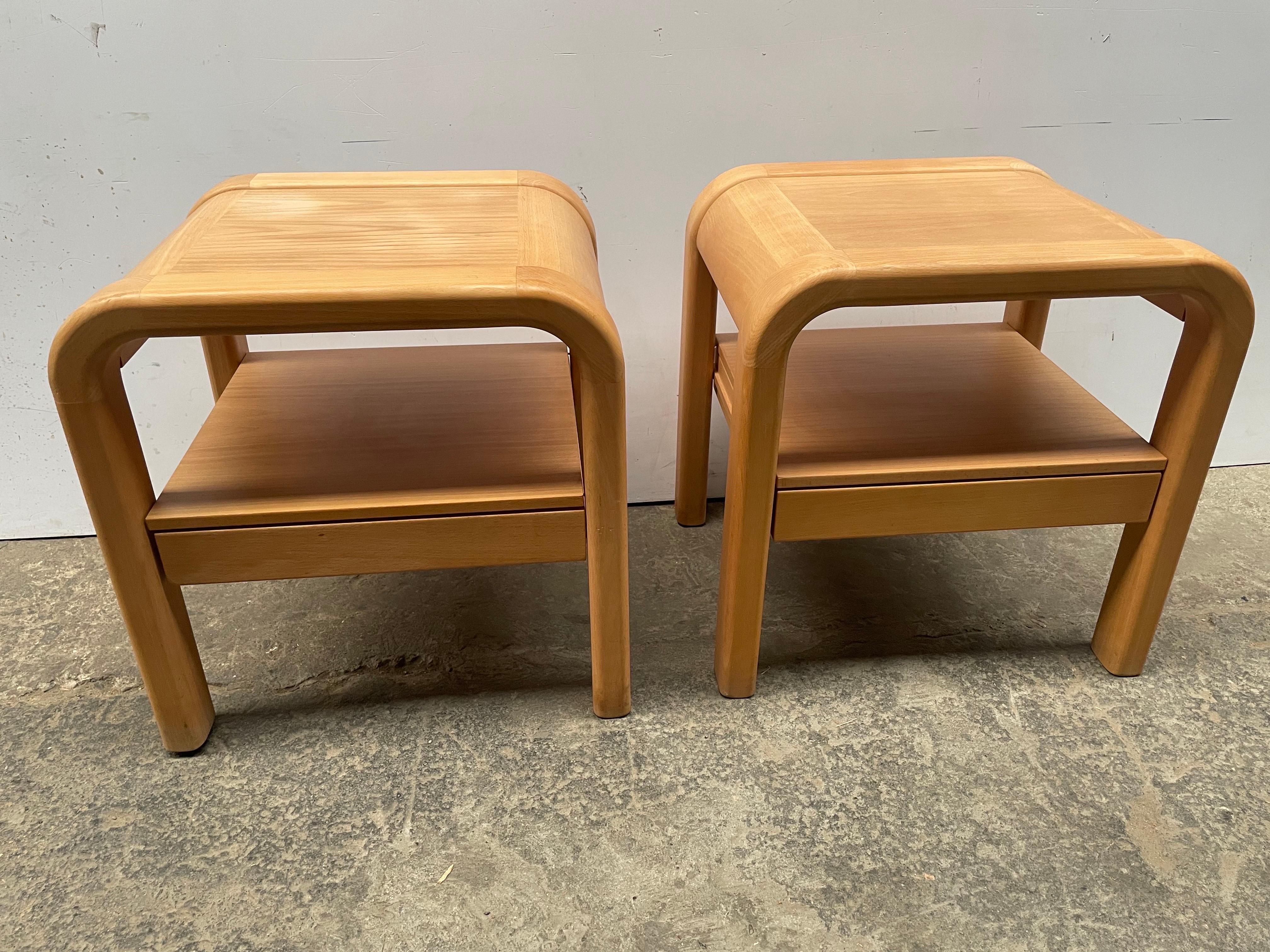 Brutalist 1990´s Night stands from Dansh designer Villy Nørgaard, modern simple. For Sale 1