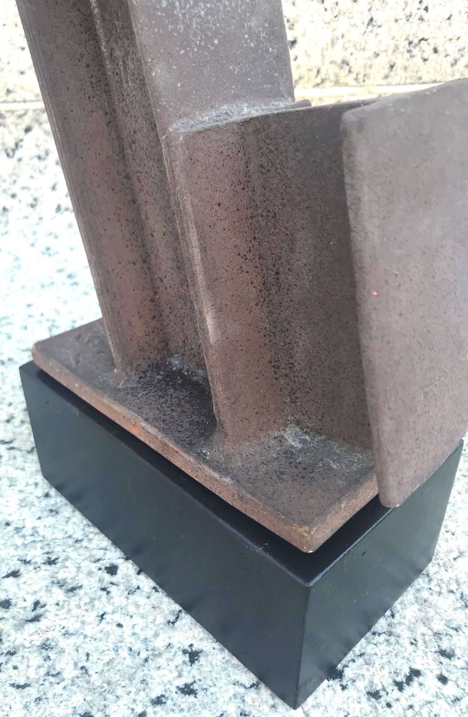 Brutalist Abstract 1970s Ceramic I-Beam Sculpture after Mark Disuvero In Excellent Condition In Washington, DC