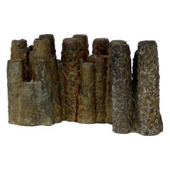 Brutalist Abstract Ceramic Sculptures Attributed to Pia Manu