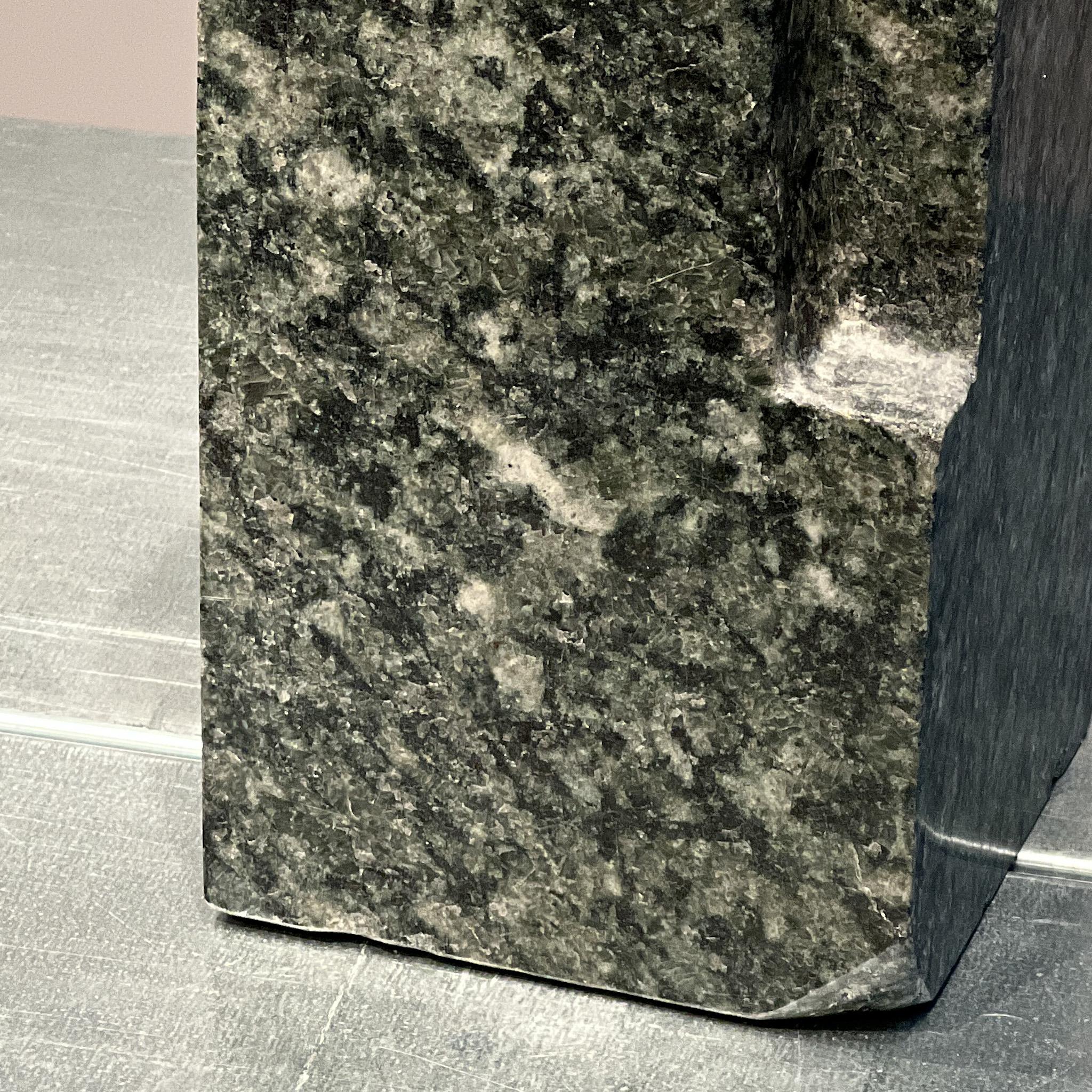 Brutalist abstract sculpture in green granite, Dutch, 1960s, Wotruba style For Sale 1