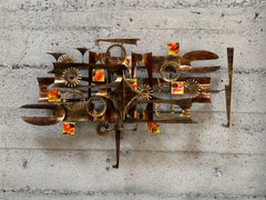 Brutalist Abstract Wall Sculpture by William Vose