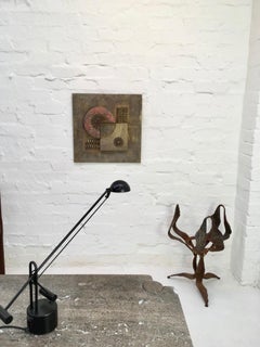 Brutalist Abstract Wall Sculpture in Brass and Copper Stephen Chun, 1970s
