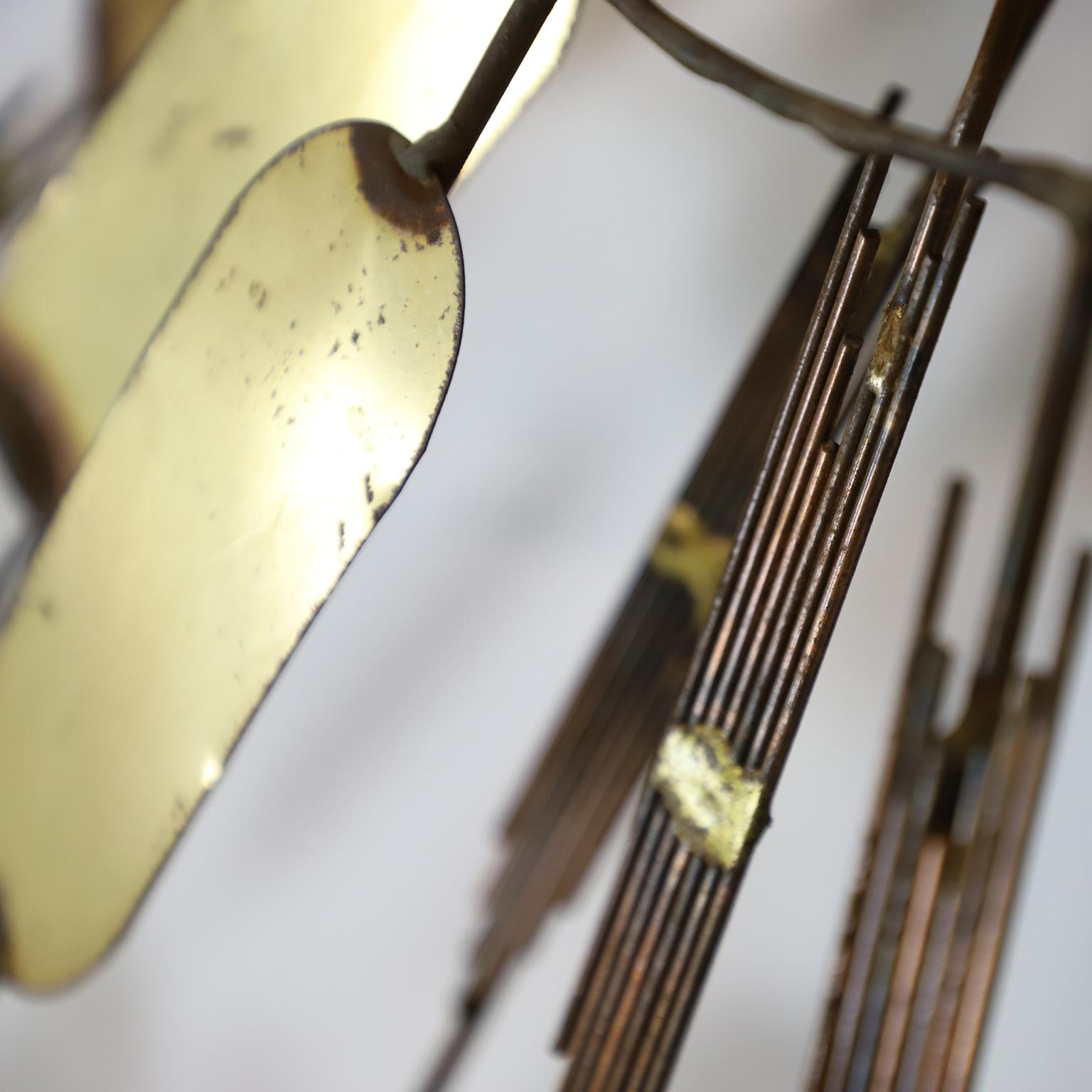 Mexican Brutalist Abstract Wall Sculpture in the Style of Curtis Jere For Sale