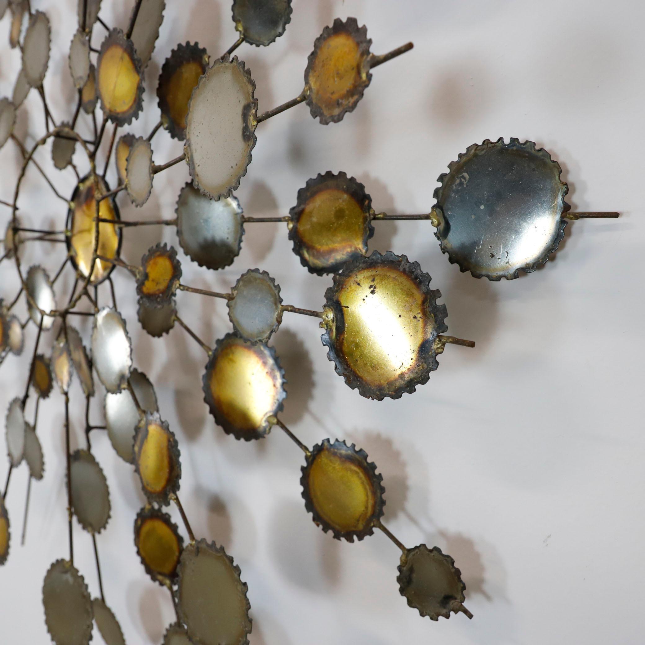 Mexican Brutalist Abstract Wall Sculpture in the Style of Curtis Jere For Sale