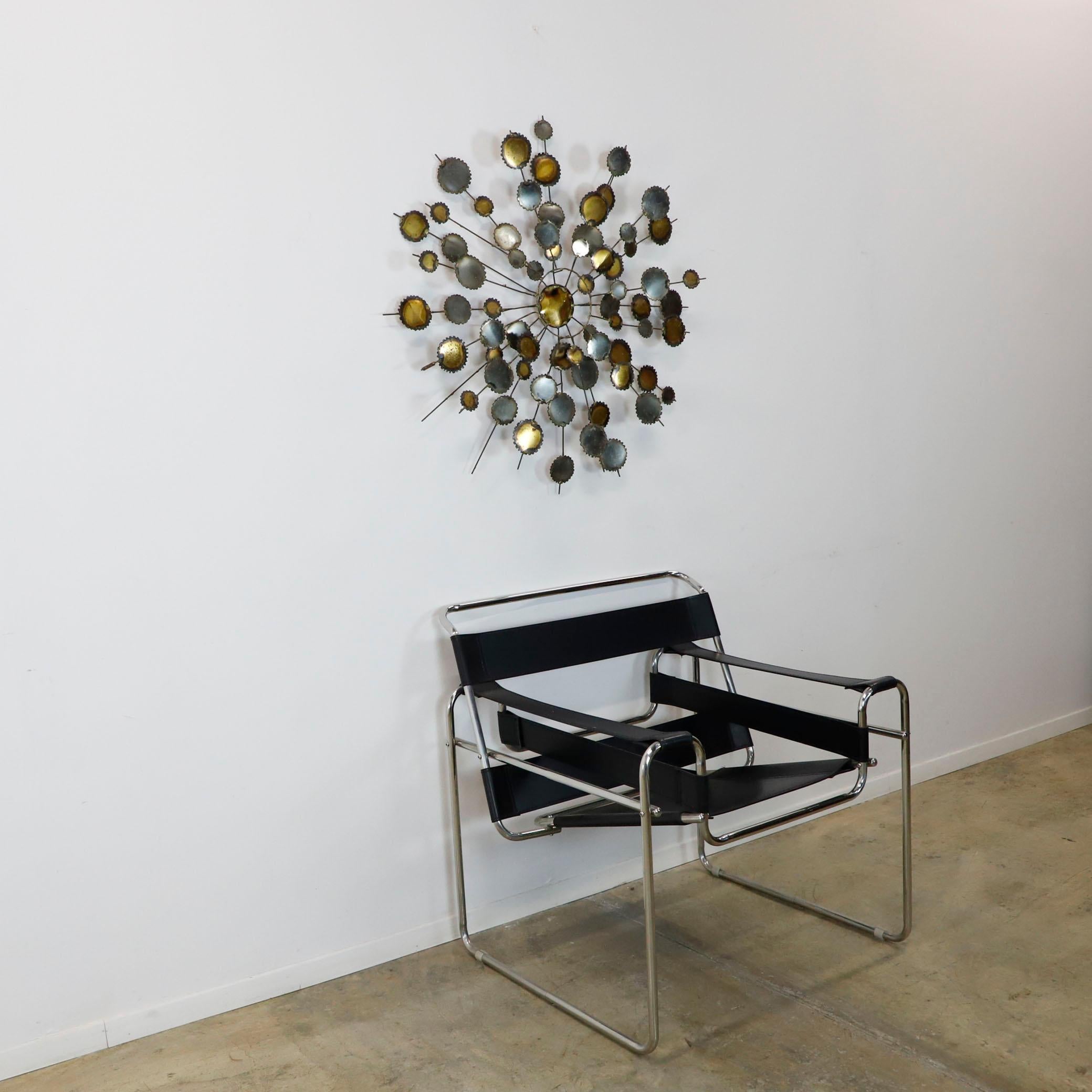 Brutalist Abstract Wall Sculpture in the Style of Curtis Jere In Good Condition For Sale In Mexico City, CDMX