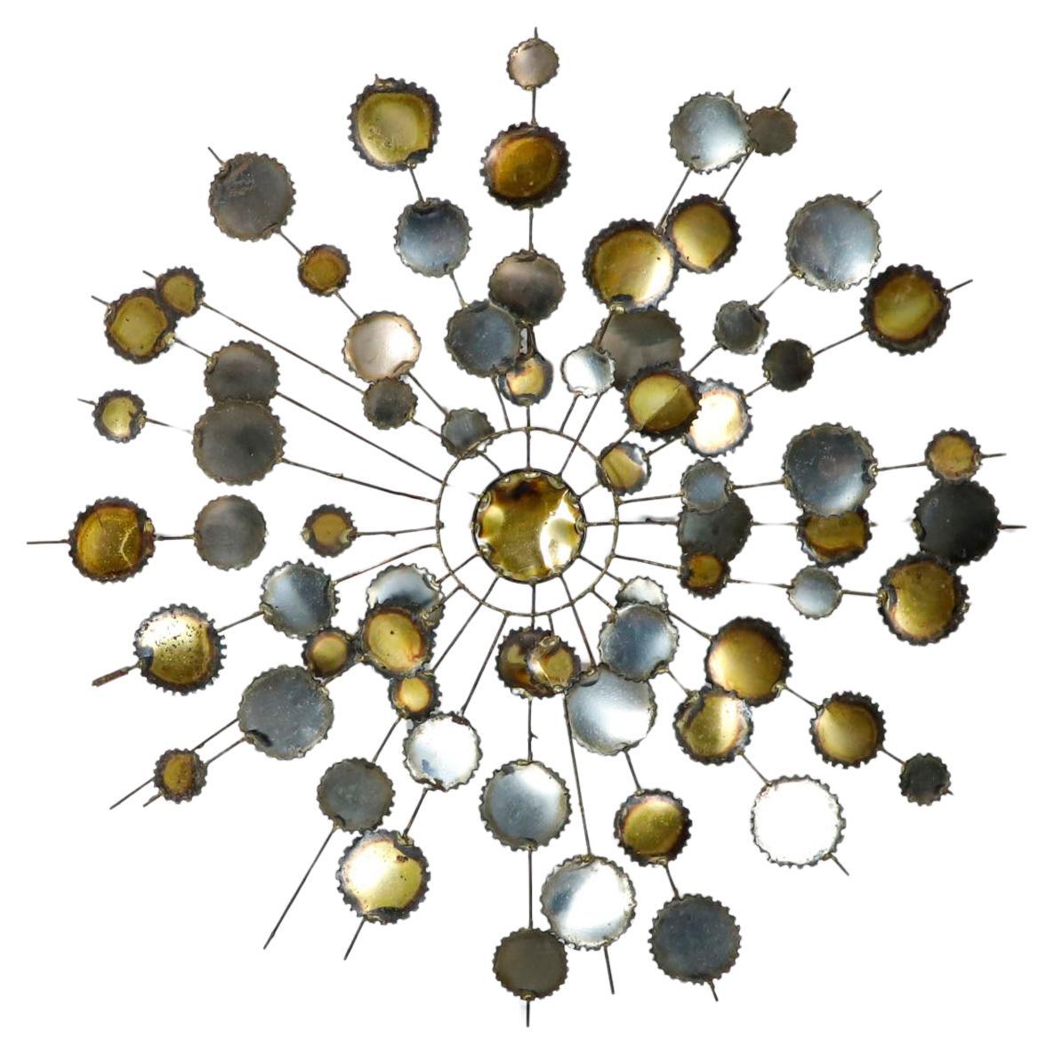 Brutalist Abstract Wall Sculpture in the Style of Curtis Jere For Sale