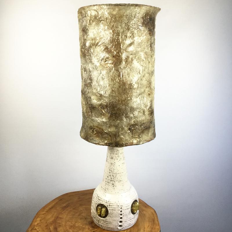 Mid-20th Century Brutalist Accolay Ceramic Table Lamp, 1960s