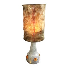 Brutalist Accolay Ceramic Table Lamp, 1960s