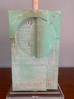 Brutalist Acrylic and Plaster Table Lamp by Casual Lamps